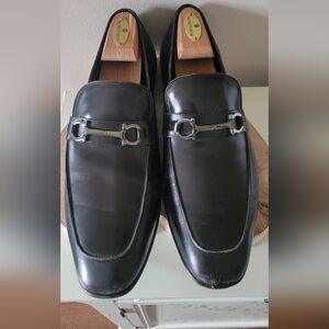 Salvatore Ferragamo Men's Black Leather Moccasins